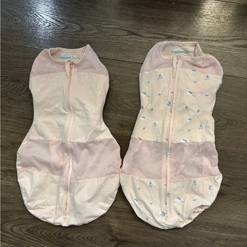 Happiest Baby Sleep Sack (2) small pink 6-12 lb
